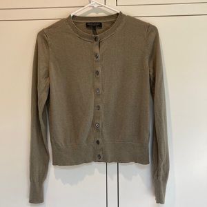 Banana Republic Silk Cashmere Cardigan Olive Green